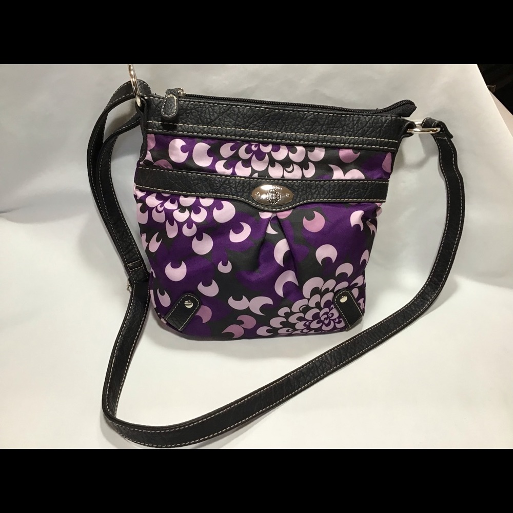 NWOT Treviso Purple Swirl Crossbody Purse leather